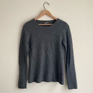 Premise cashmere grey sweater with rolled hem